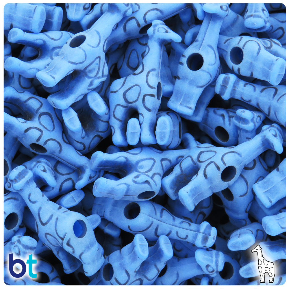 Periwinkle Antique 26mm Giraffe Pony Beads (24pcs)