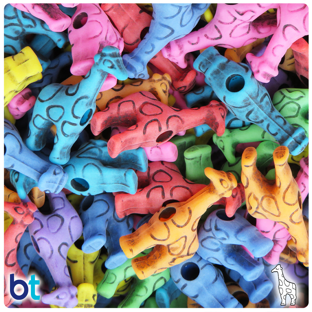 Circus Mix Antique 26mm Giraffe Pony Beads (24pcs)