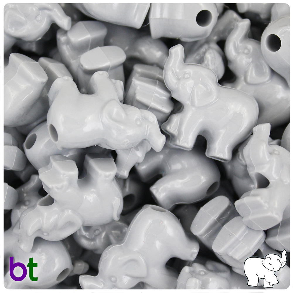 Wholesale Case 25mm Elephant Pony Beads - Opaque