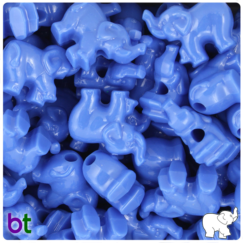 Wholesale Case 25mm Elephant Pony Beads - Opaque