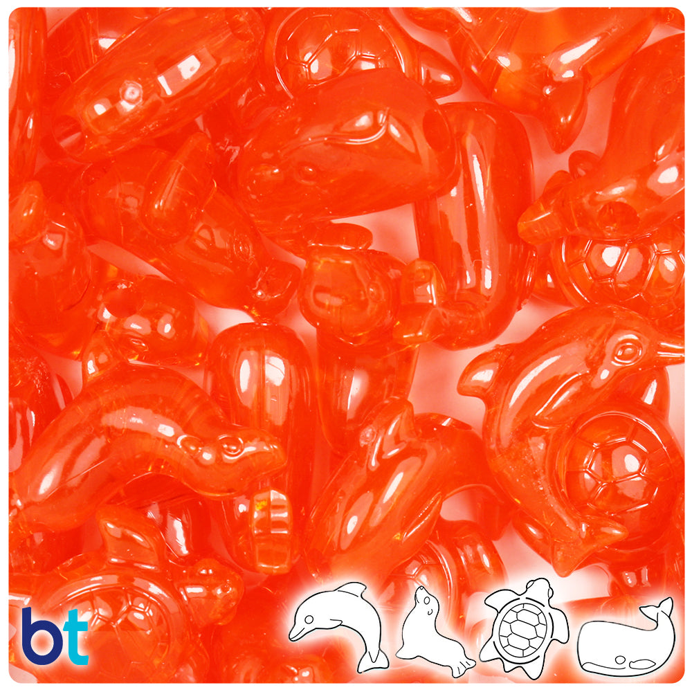 Hyacinth Transparent Marine Life Pony Beads (2oz)