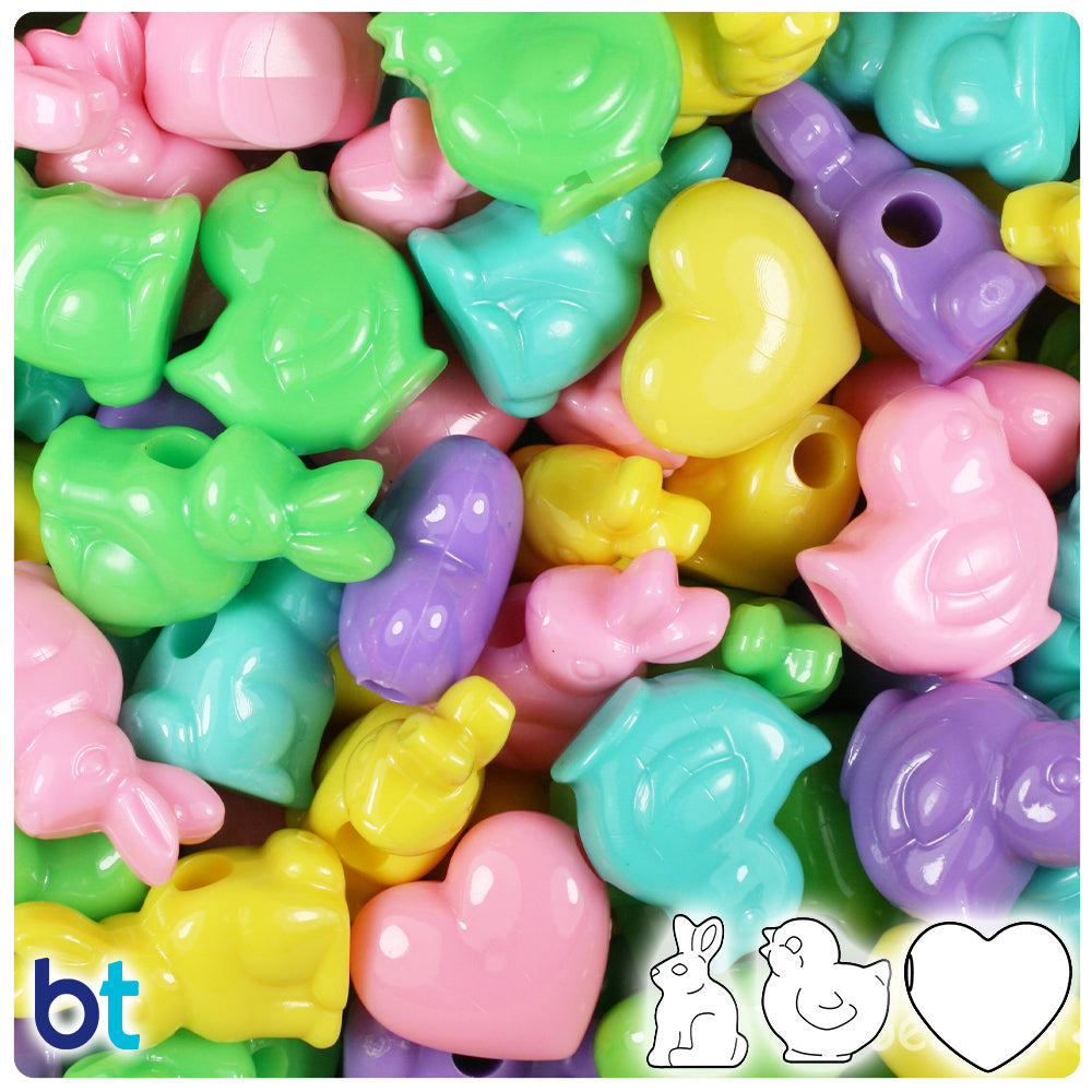 Spring Opaque Mix Funshine Pony Beads (2oz)