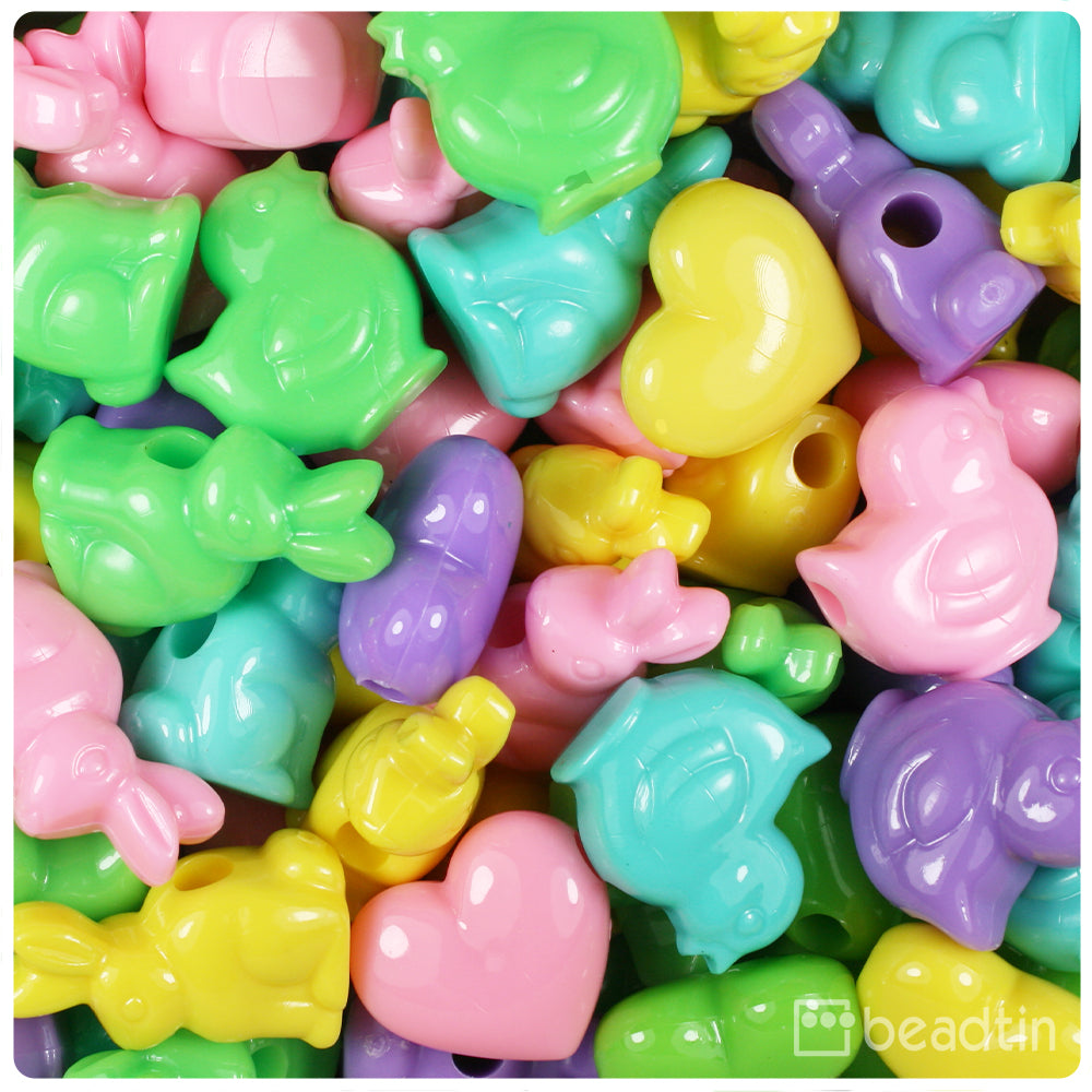 Spring Opaque Mix Funshine Pony Beads (8pcs)