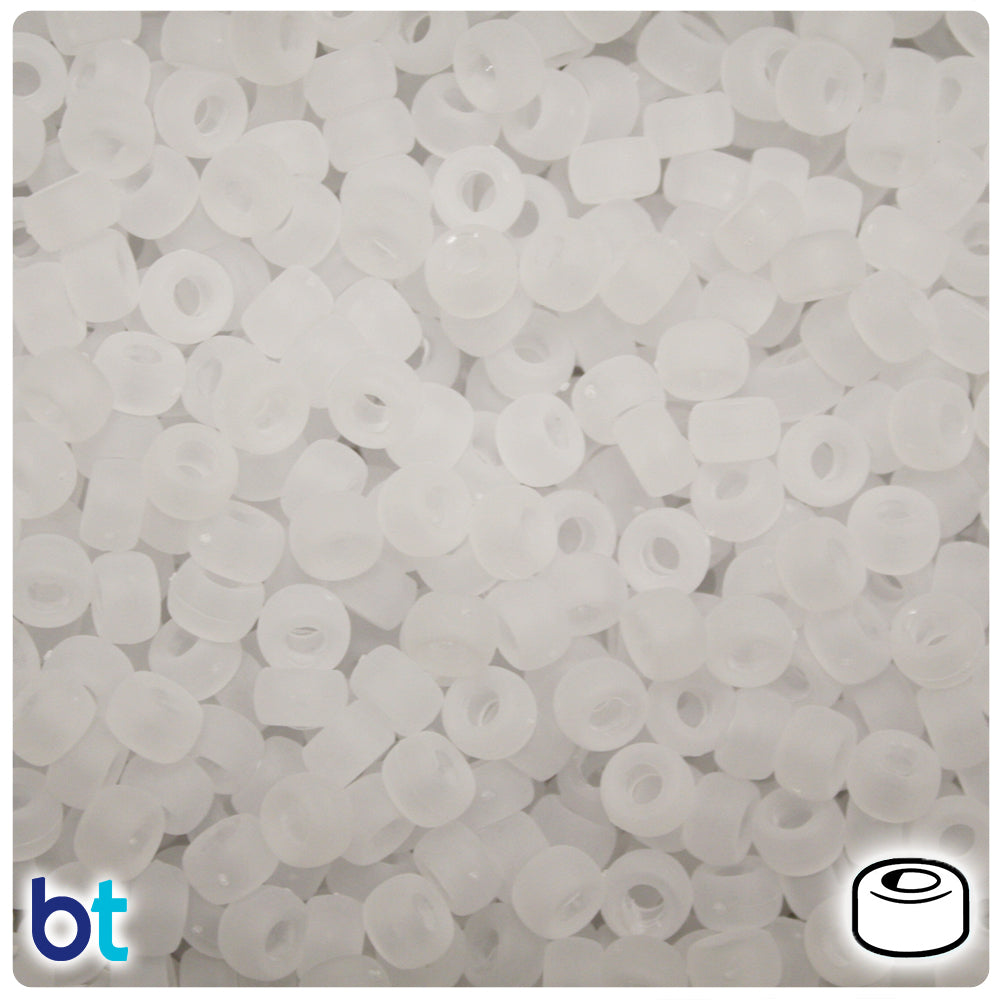 Ice Frosted 6.5mm Mini Barrel Pony Beads (1000pcs)