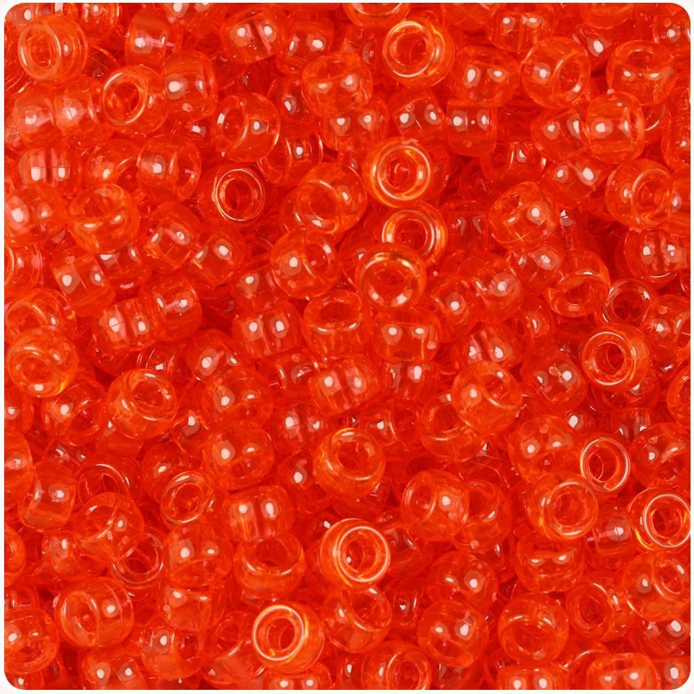 Hyacinth Transparent 6.5mm Mini Barrel Pony Beads (200pcs)