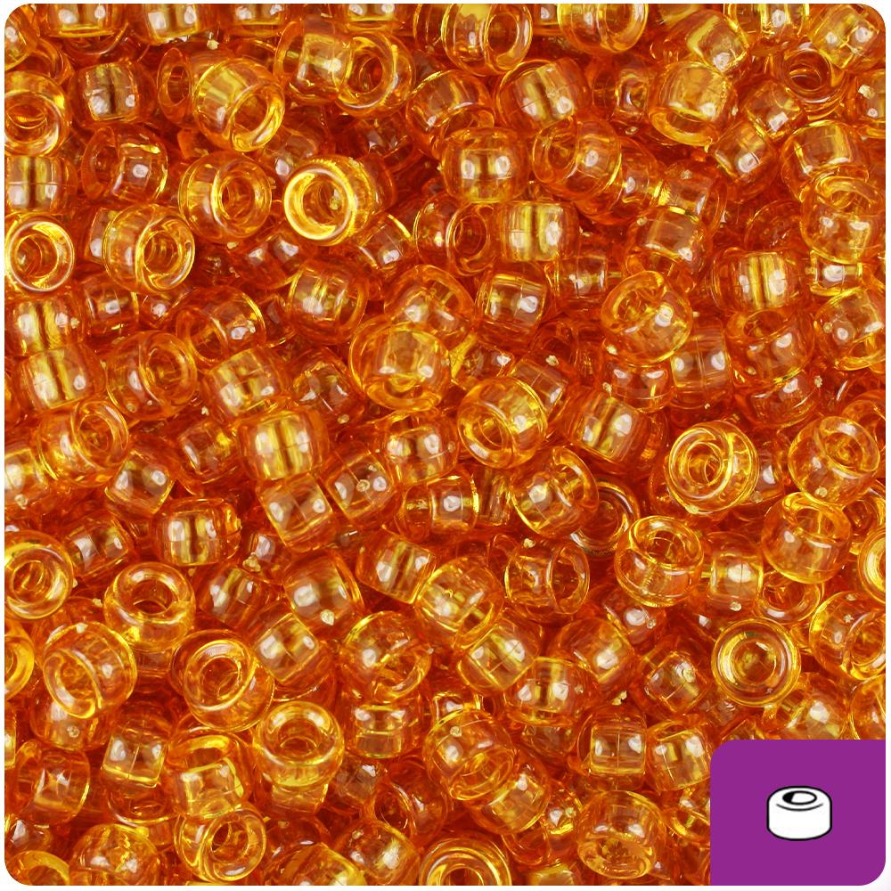 Topaz Transparent 6.5mm Mini Barrel Pony Beads (200pcs)