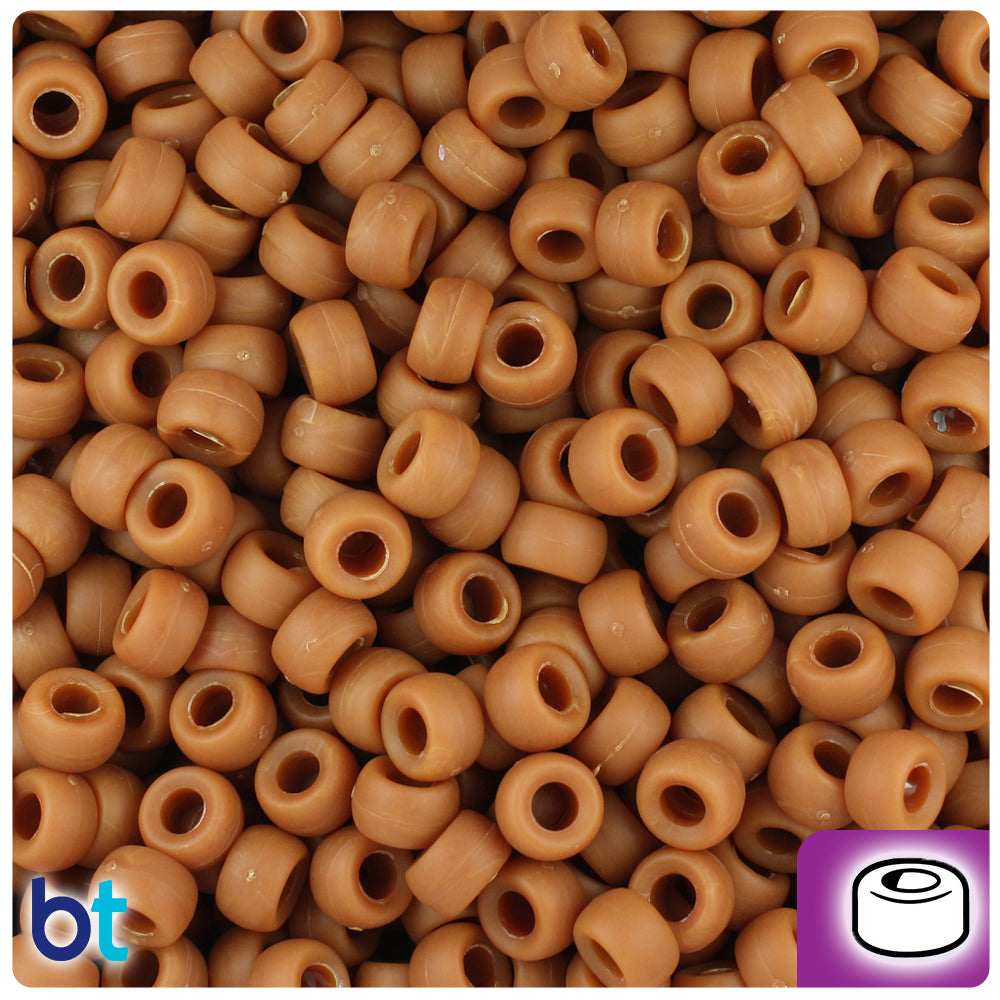 Tiger Eye Matte 6.5mm Mini Barrel Pony Beads (1000pcs)