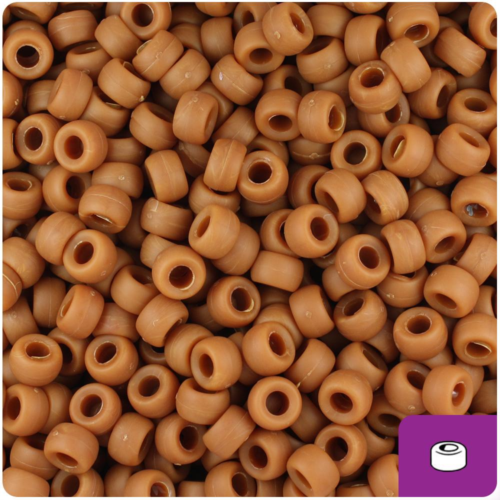 Tiger Eye Matte 6.5mm Mini Barrel Pony Beads (200pcs)