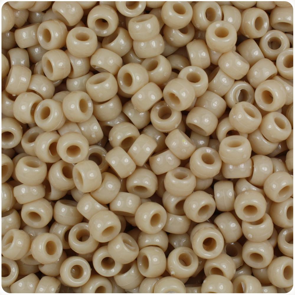 Dark Ivory Opaque 6.5mm Mini Barrel Pony Beads (200pcs)