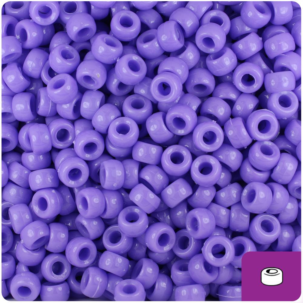 Lilac Opaque 6.5mm Mini Barrel Pony Beads (200pcs)