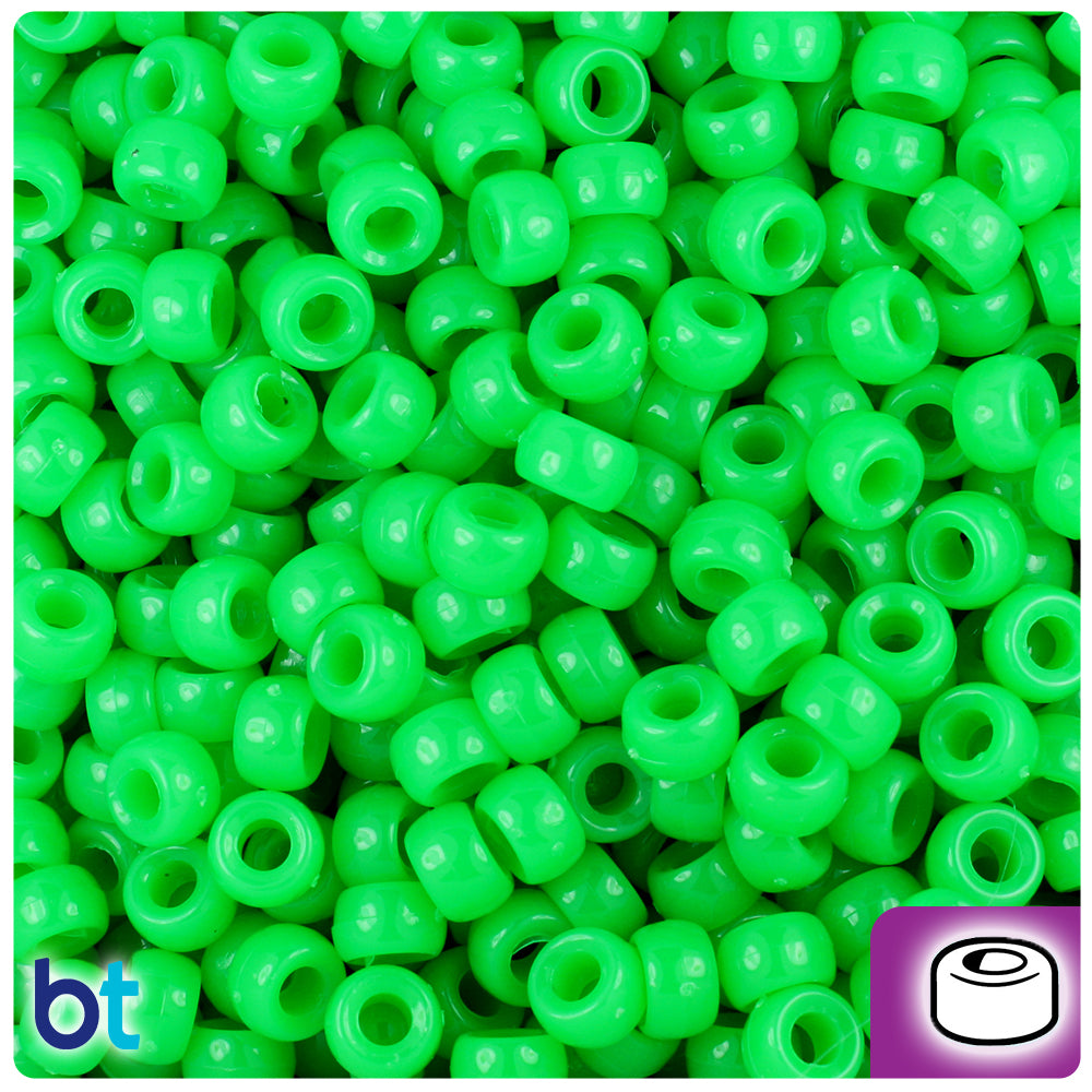 Grasshopper Neon Bright 6.5mm Mini Barrel Pony Beads (1000pcs)