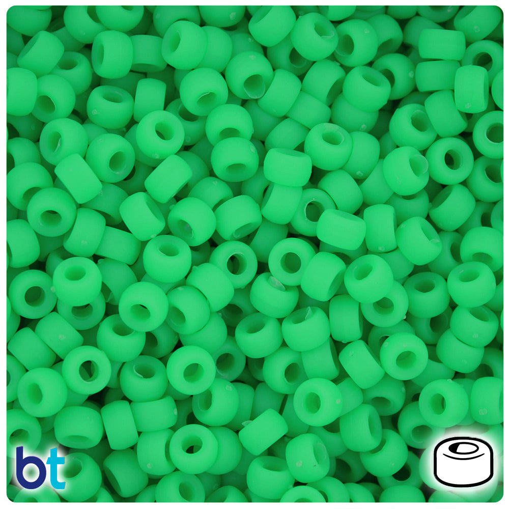 Grasshopper Matte 6.5mm Mini Barrel Pony Beads (1000pcs)