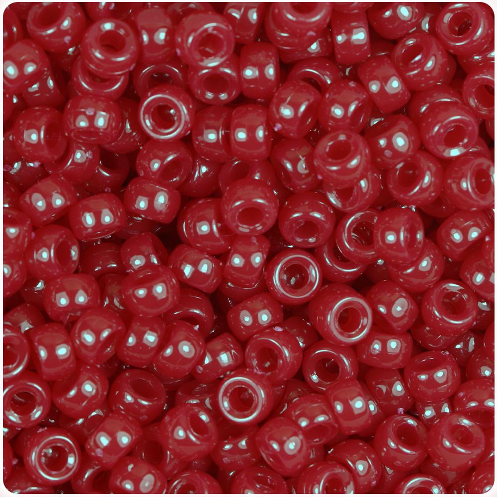 Burgundy Opaque 6.5mm Mini Barrel Pony Beads (200pcs)