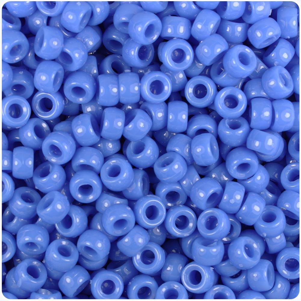 Periwinkle Opaque 6.5mm Mini Barrel Pony Beads (200pcs)