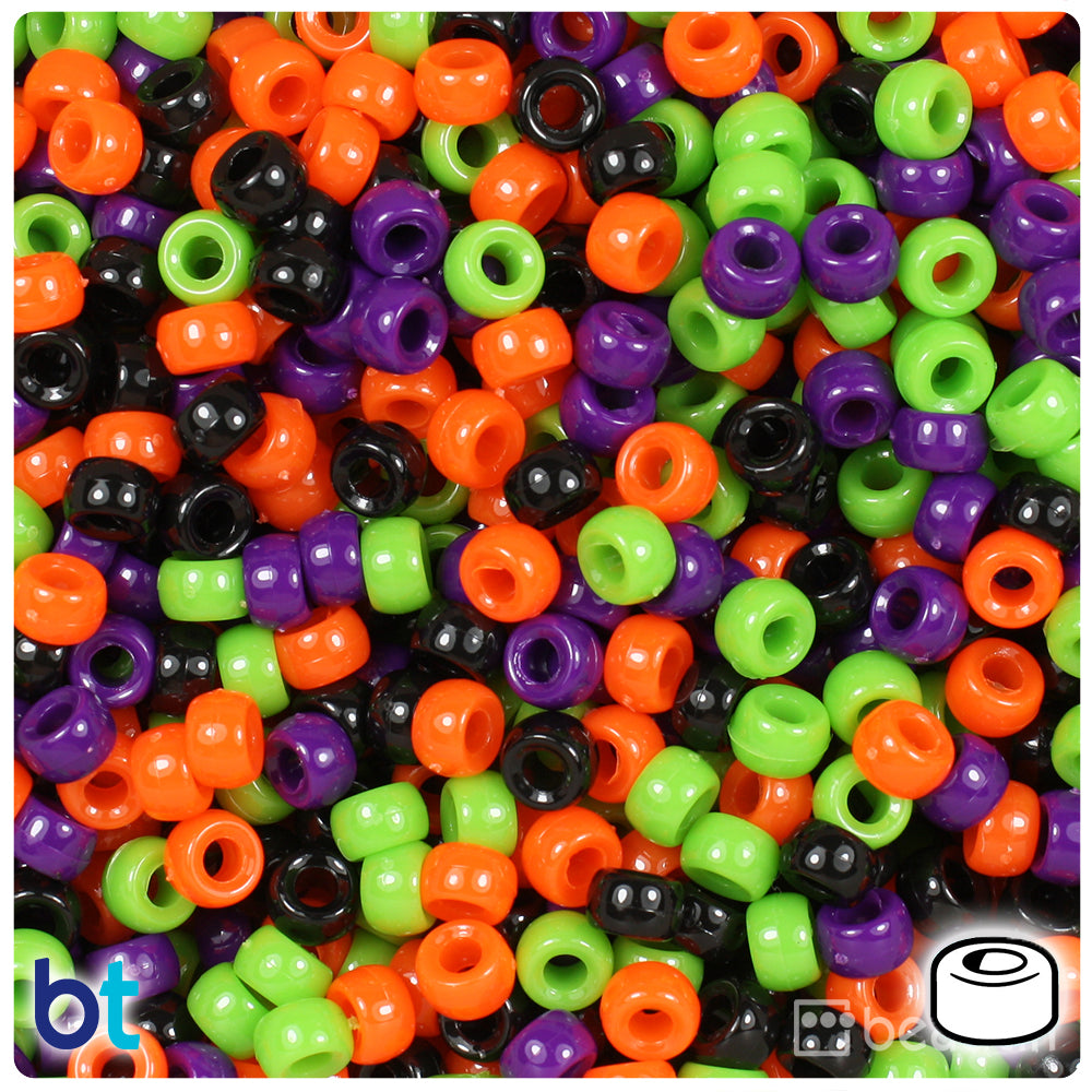 Halloween Mix Opaque 6.5mm Mini Barrel Pony Beads (1000pcs)