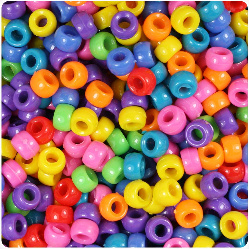 Circus Mix Opaque 6.5mm Mini Barrel Pony Beads (200pcs)