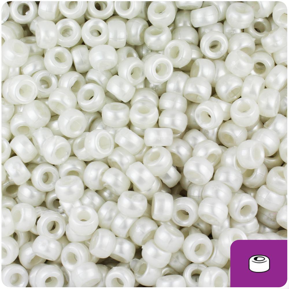 Bridal Pearl 6.5mm Mini Barrel Pony Beads (200pcs)