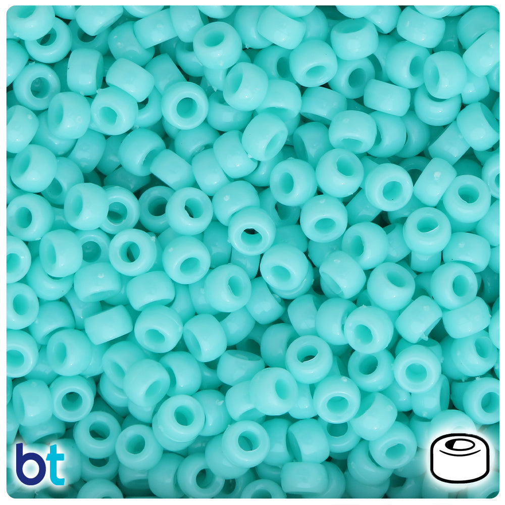 Sea Foam Opaque 6.5mm Mini Barrel Pony Beads (200pcs)