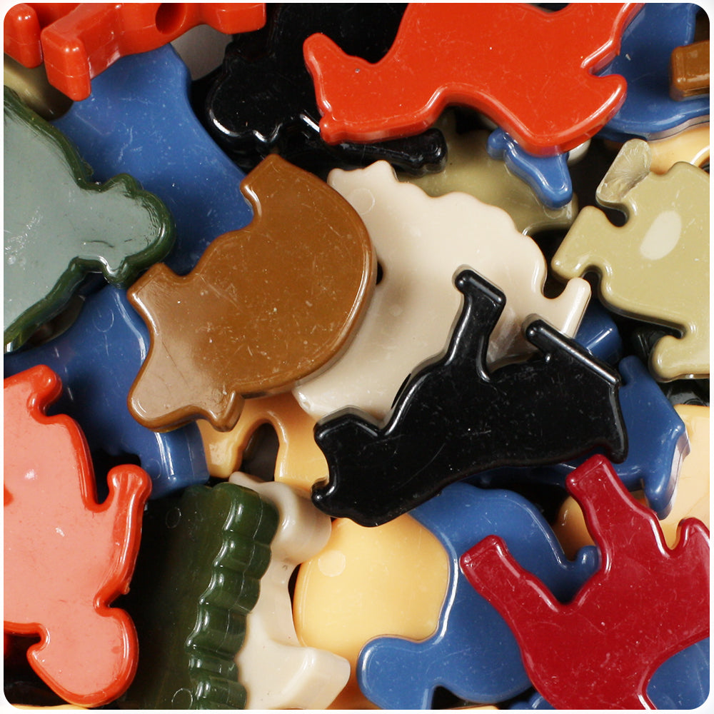 Americana Mix 30-40mm Farm Animals Pony Beads (5pcs)