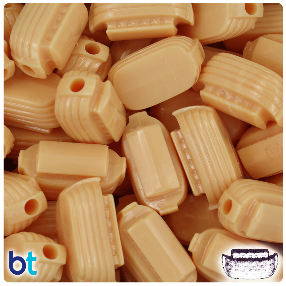 Sand Opaque 26mm Ark Pony Beads (24pcs)