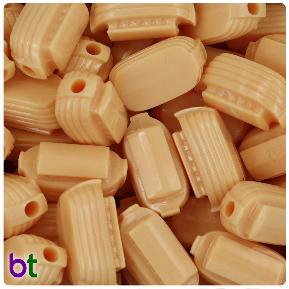 Sand Opaque 26mm Ark Pony Beads (8pcs)