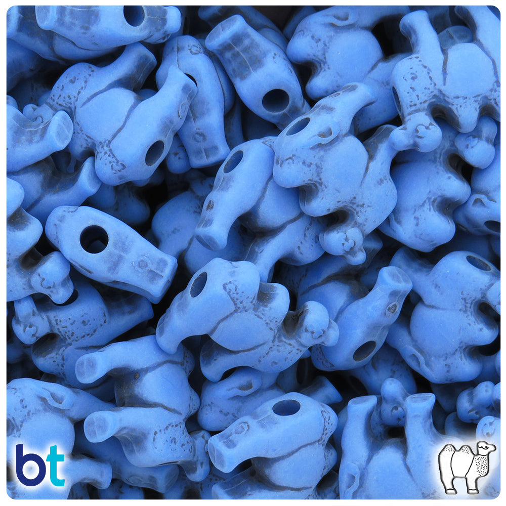 Periwinkle Antique 21mm Camel Pony Beads (24pcs)