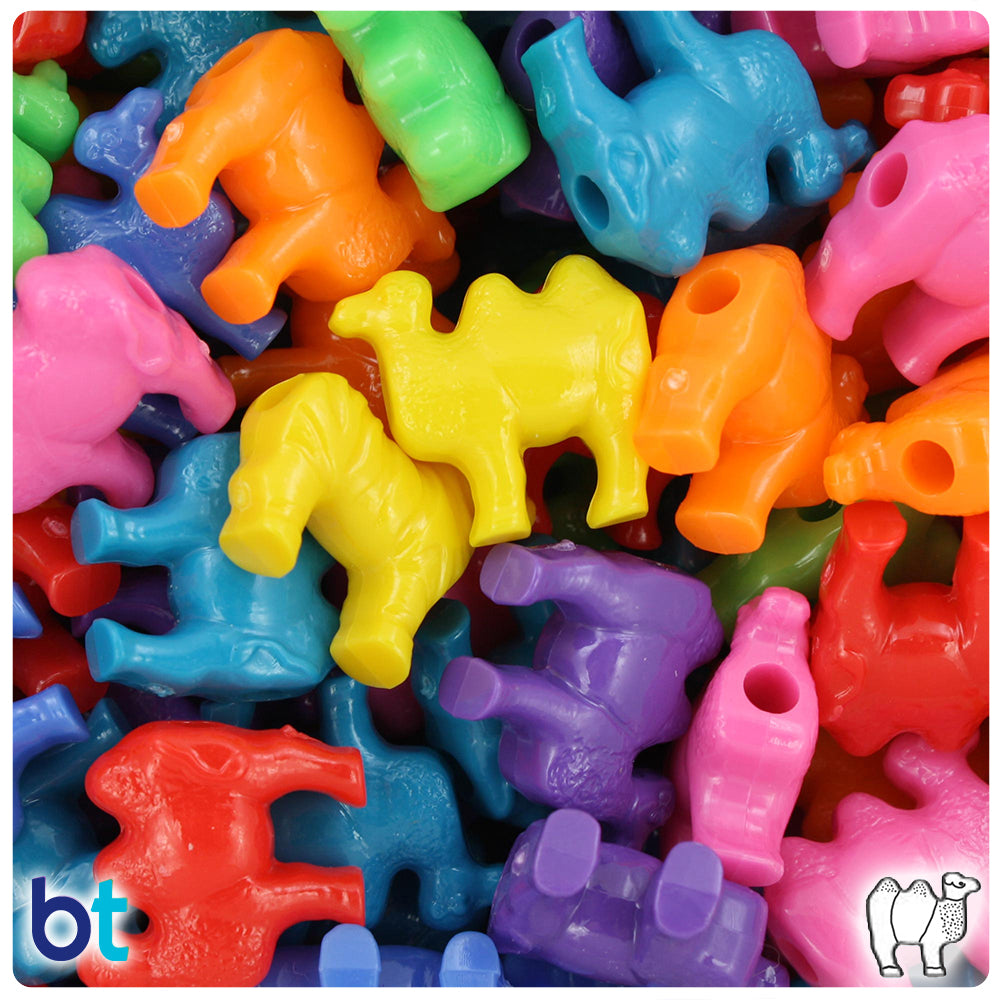 Circus Mix Opaque 21mm Camel Pony Beads (24pcs)