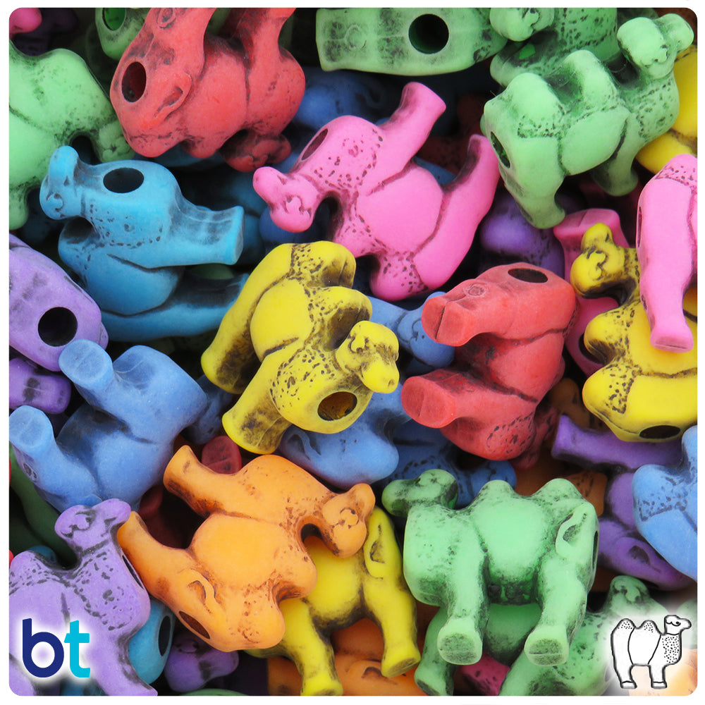 Circus Mix Antique 21mm Camel Pony Beads (24pcs)