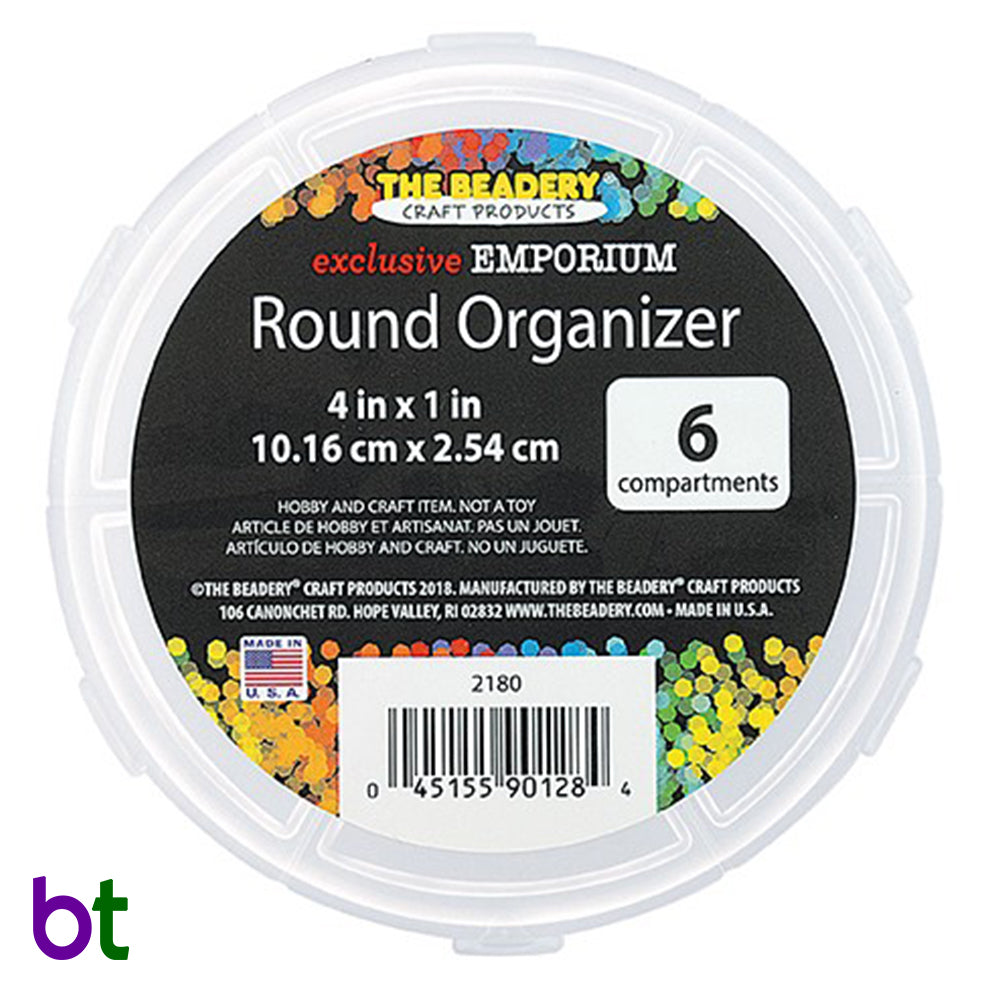 Emporium 6 Compartment Round Organizer Box