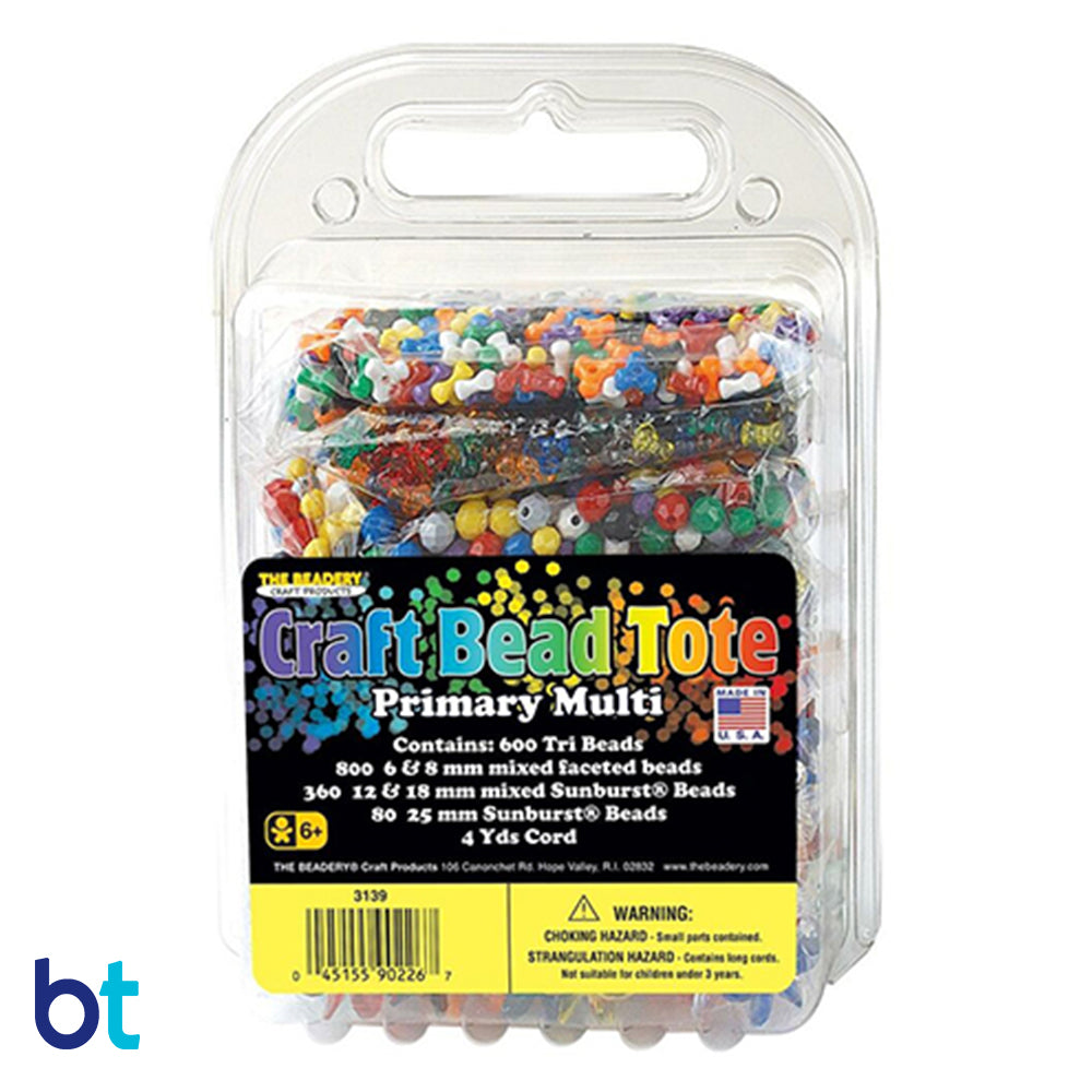 Opaque & Transparent Multi Plastic Bead Tote
