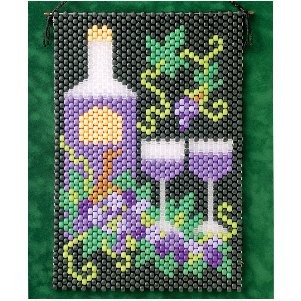 Wine Glasses Beaded Banner Kit