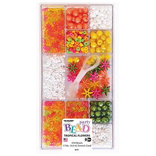 Tropical Flowers Bead Box
