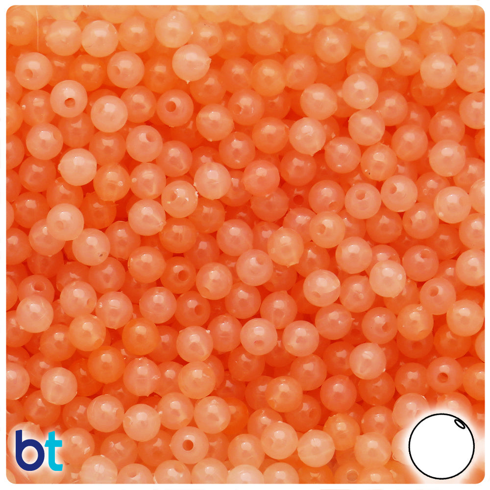 Wholesale Case 6mm Round Plastic Beads - Transparent