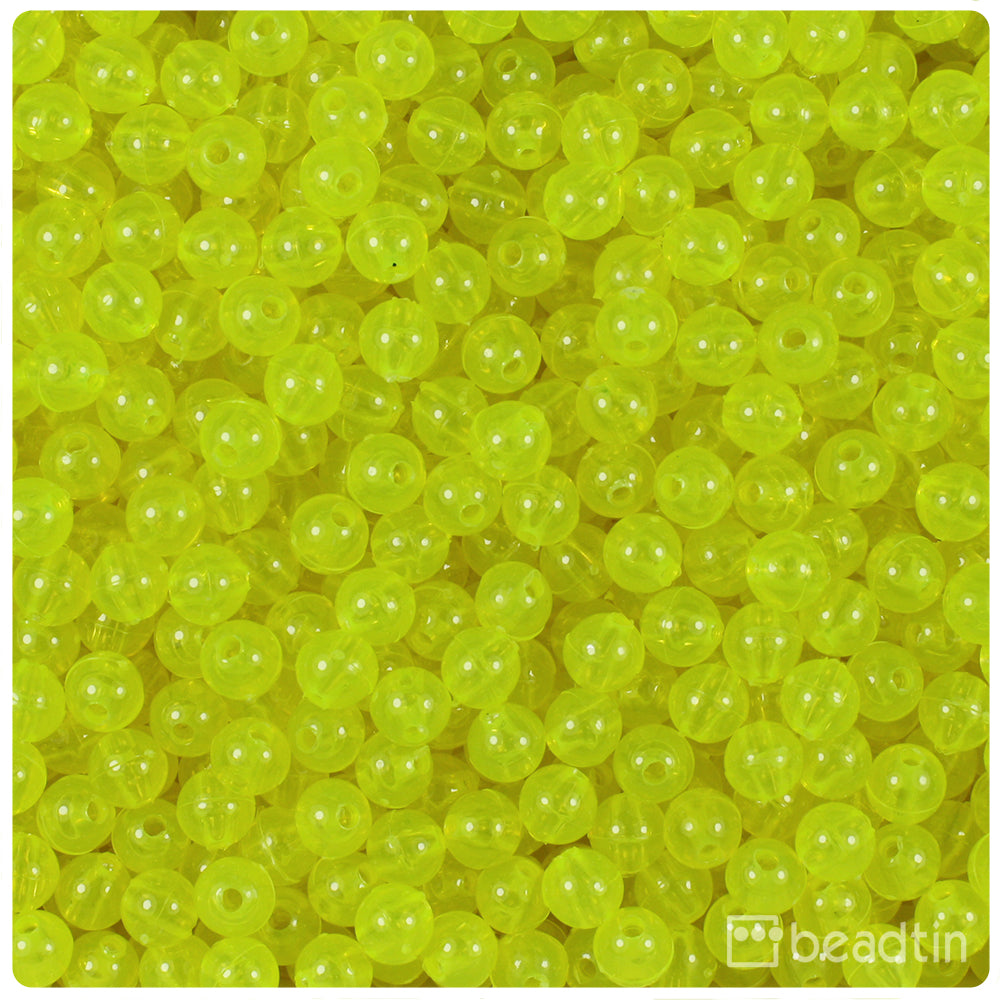 Wholesale Case 6mm Round Plastic Beads - Transparent