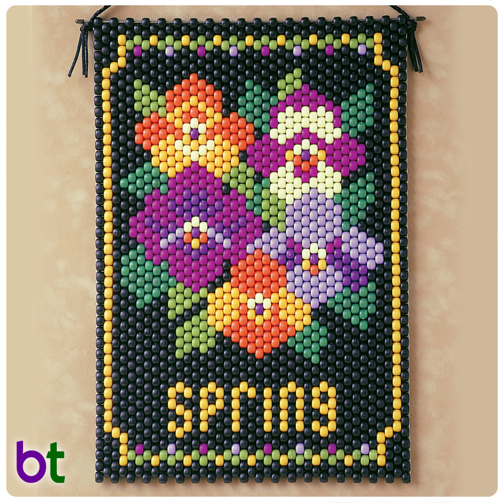 Spring Pansies Beaded Banner Kit