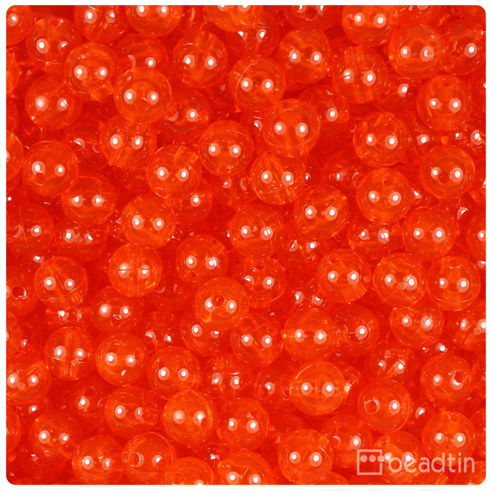 Hyacinth Transparent 8mm Round Plastic Beads (300pcs)