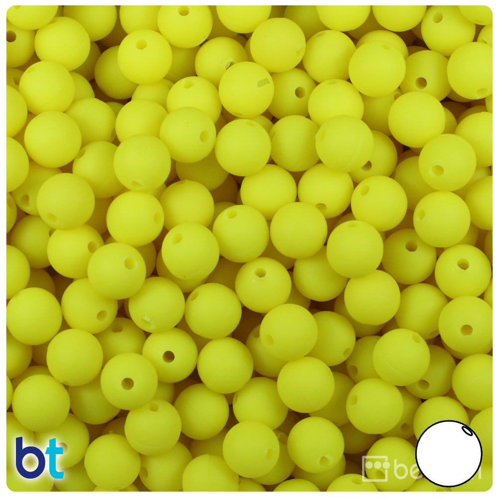 Wholesale Case 8mm Round Plastic Beads - Matte