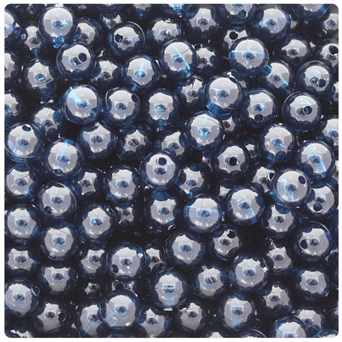 Montana Blue Transparent 8mm Round Plastic Beads (300pcs)
