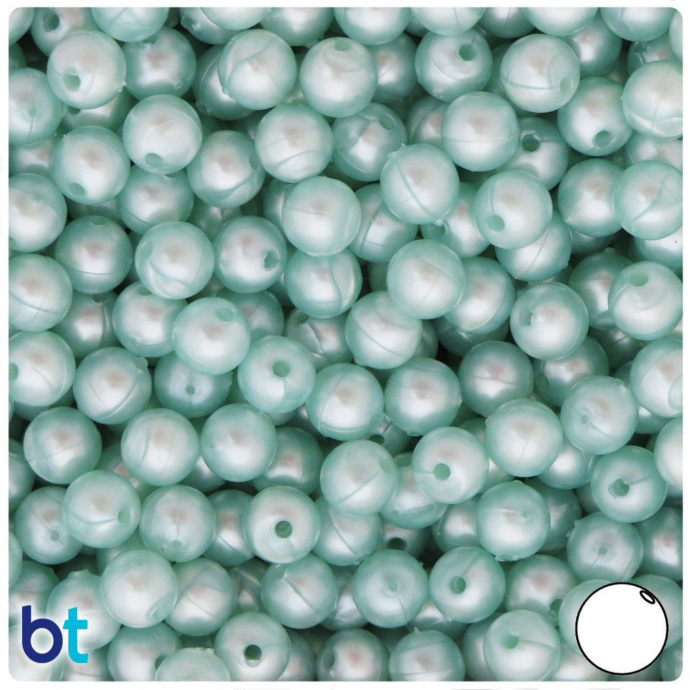 Light Caribbean Pearl 8mm Round Plastic Beads (300pcs)