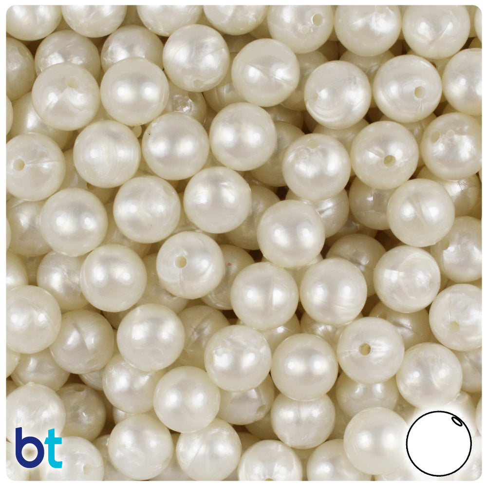 Bridal Pearl 10mm Round Plastic Beads (150pcs)