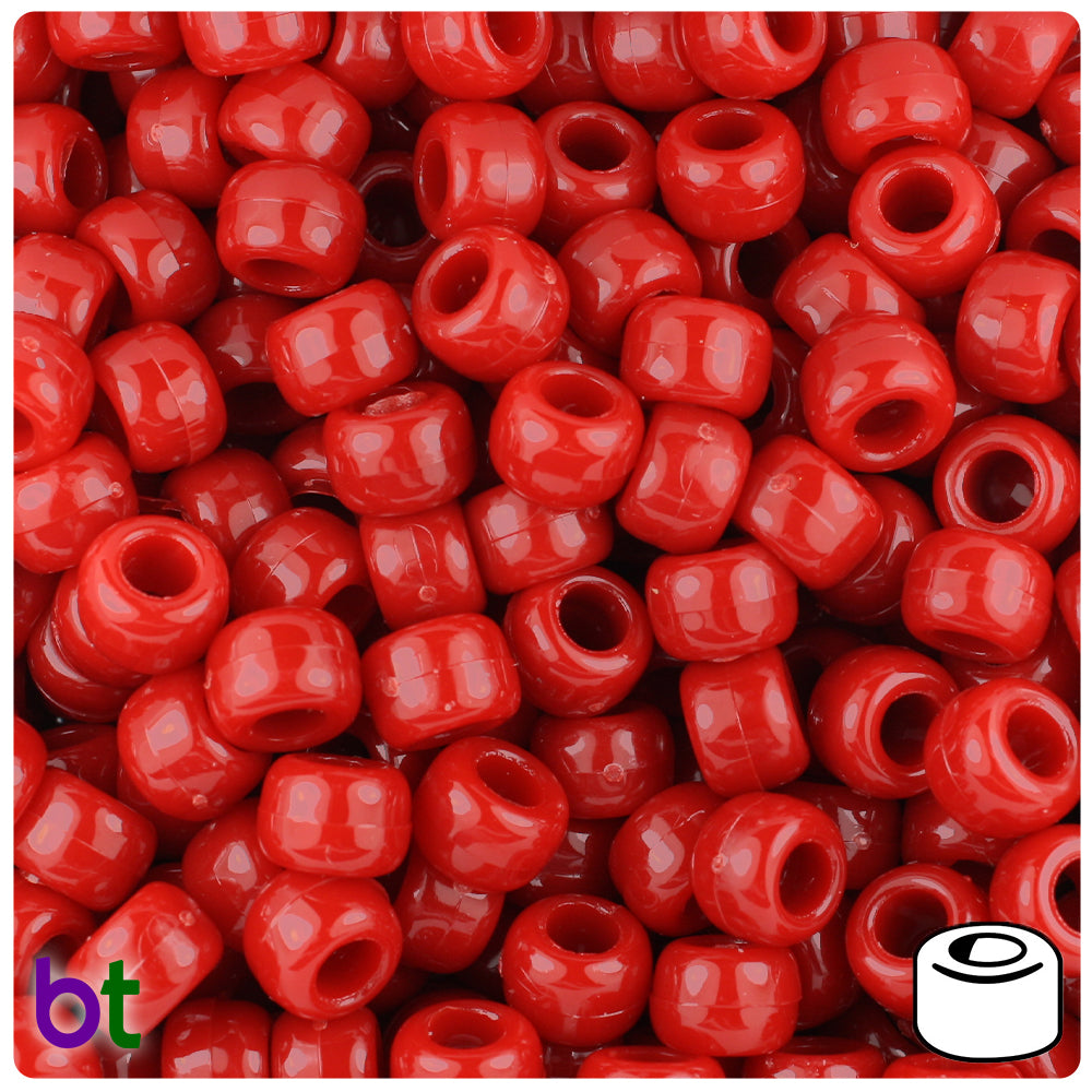 Wholesale Case 9mm Barrel Pony Beads - Opaque