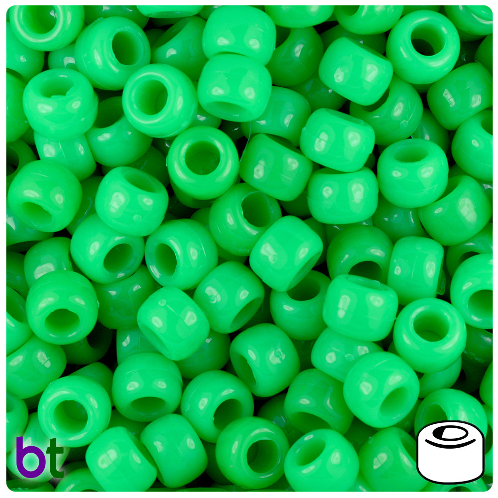 Wholesale Case 9mm Barrel Pony Beads - Neon Bright