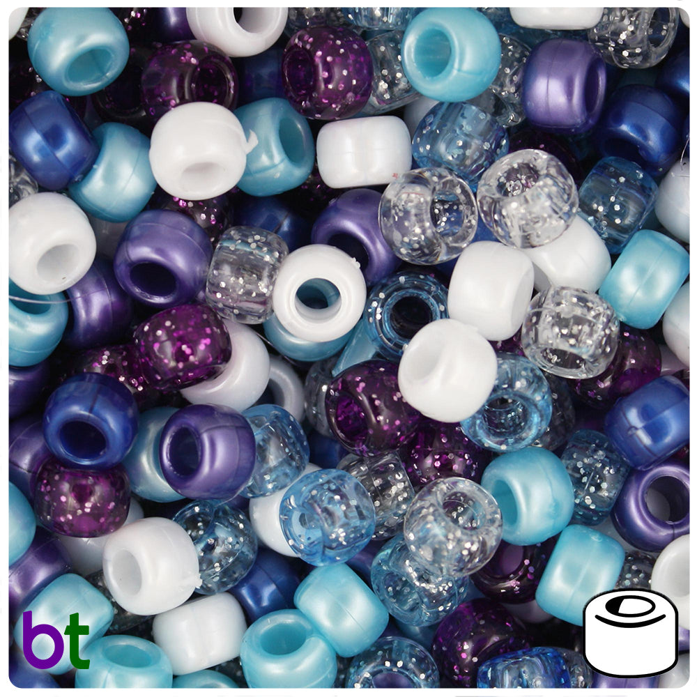 Stellar Multi 9mm Barrel Pony Beads (100pcs)