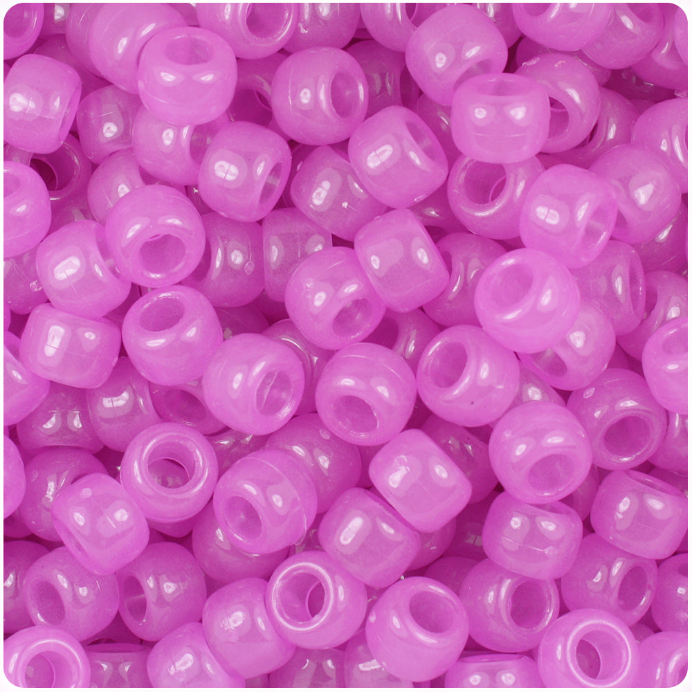 Wholesale Case 9mm Barrel Pony Beads - Glow