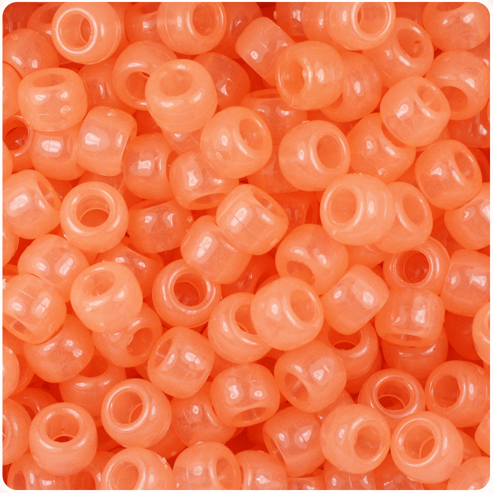 Wholesale Case 9mm Barrel Pony Beads - Glow