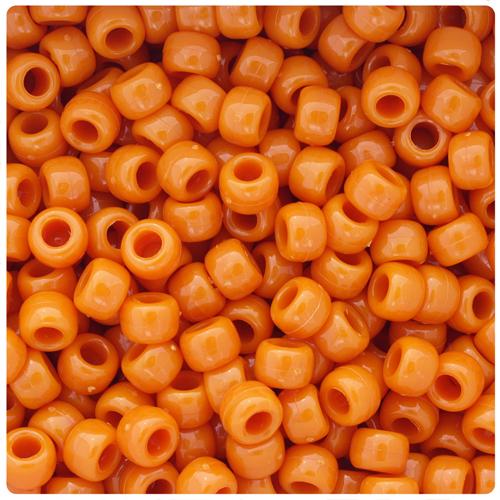 Butternut Opaque 9mm Barrel Pony Beads (100pcs)