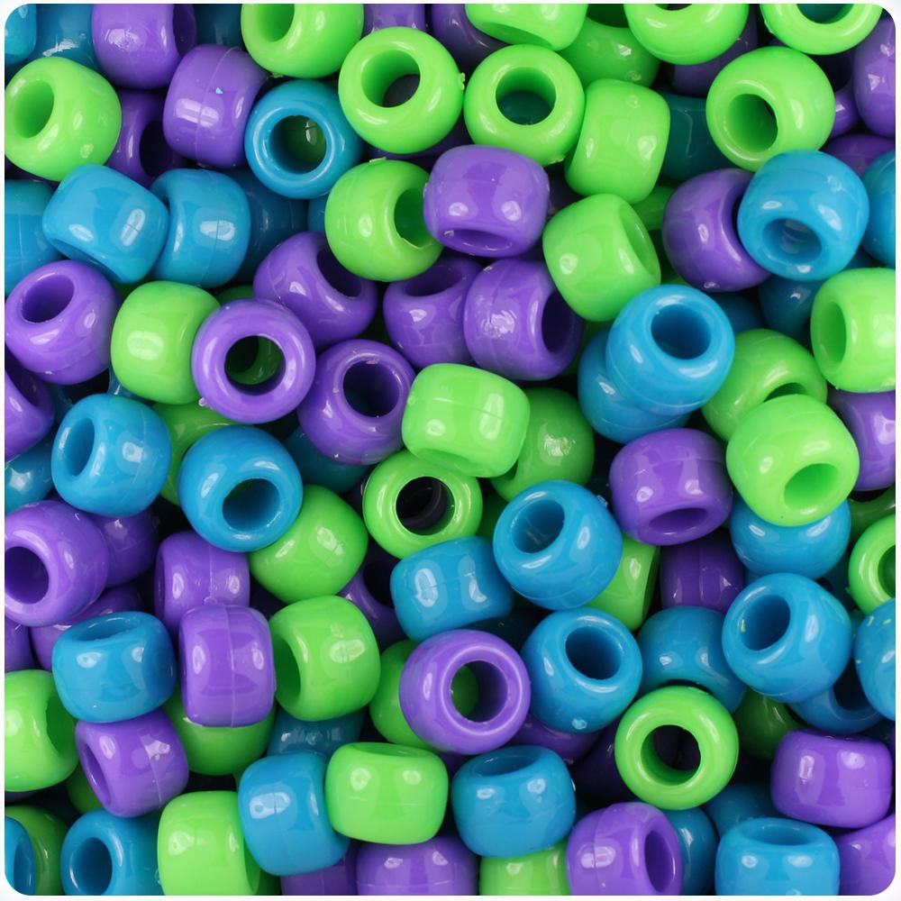 Delicious Mix Opaque 9mm Barrel Pony Beads (100pcs)