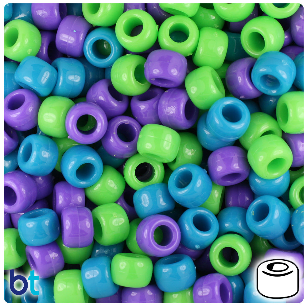 Delicious Mix Opaque 9mm Barrel Pony Beads (500pcs)