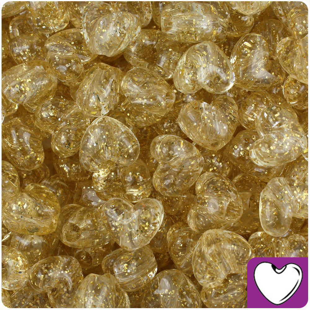 Wholesale Case 12mm Heart (VH) Pony Beads - Sparkle