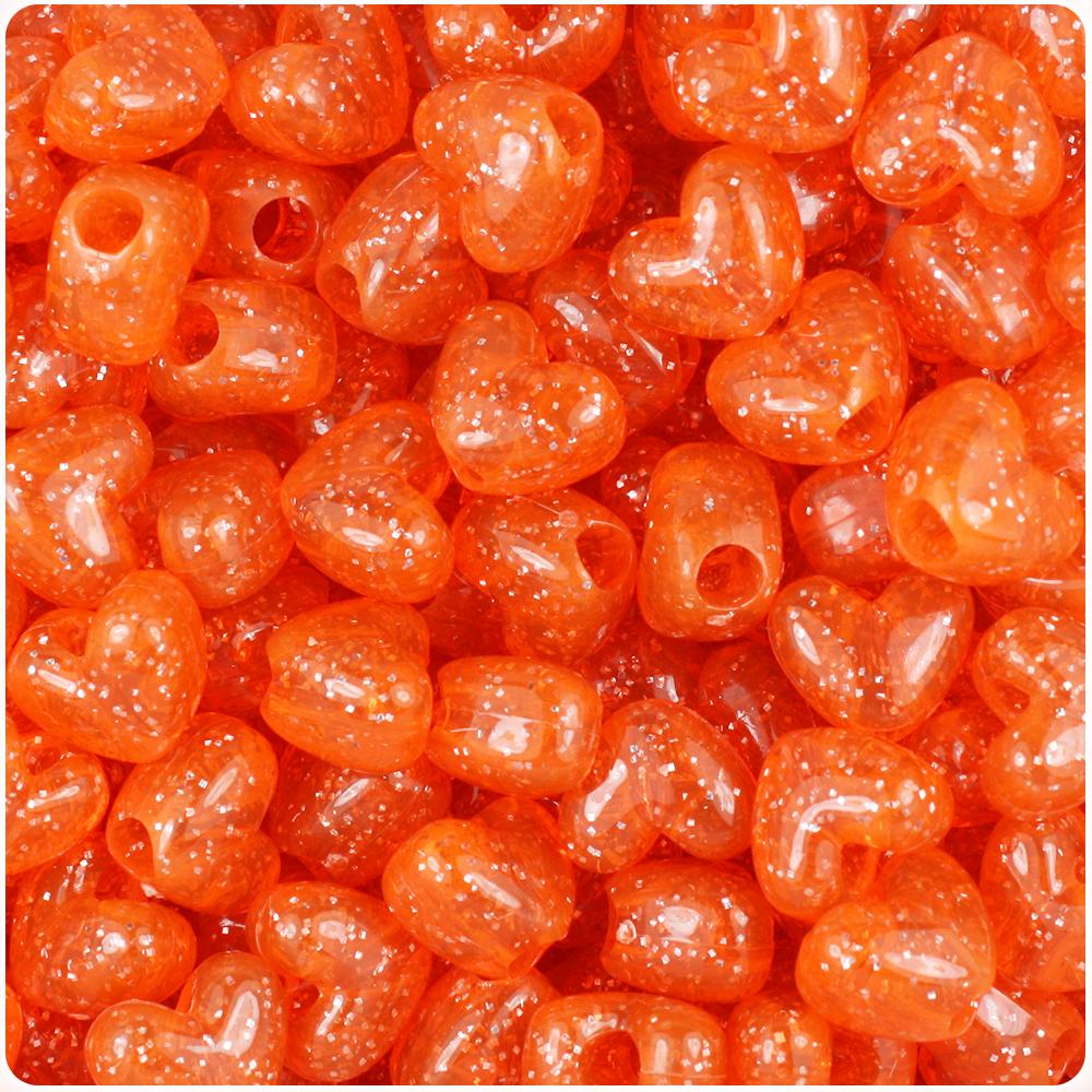 Hyacinth Sparkle 12mm Heart (VH) Pony Beads (50pcs)